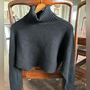 House of Harlow 1960 Crop Black Sweater